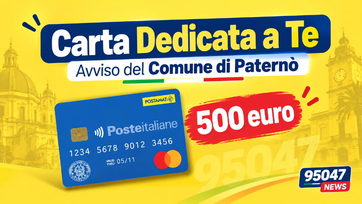 Paternò, bonus spesa da 500 euro: pubblicato l'avviso del Comune, ecco chi ne ha diritto - 