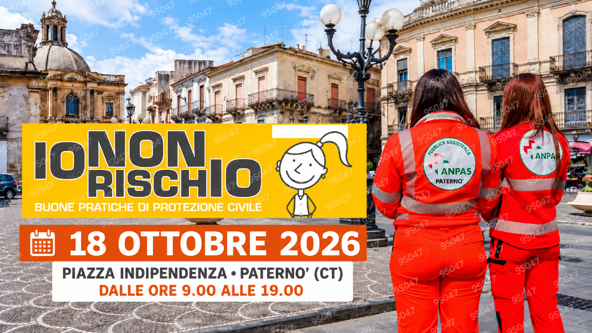Paternò, domani “Io non rischio”: i volontari ANPAS in Piazza Indipendenza - 