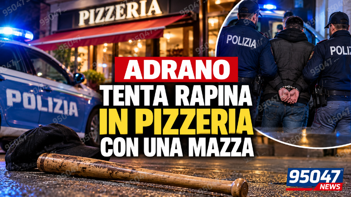 Adrano, tenta rapina in pizzeria con una mazza: dipendenti lo fermano, arrestato 27enne - 