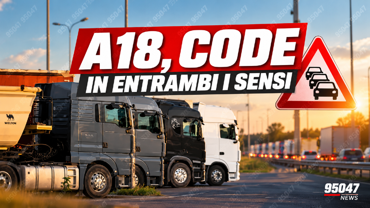 Catania, protesta degli autotrasportatori: lunghe code sulla A18 in entrambi i sensi di marcia - 