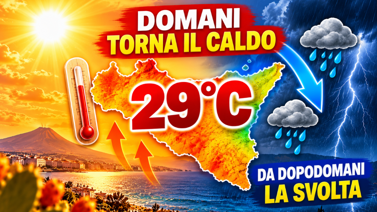 Sicilia, domani torna l’estate con 29°C: da dopodomani arriva la svolta - 