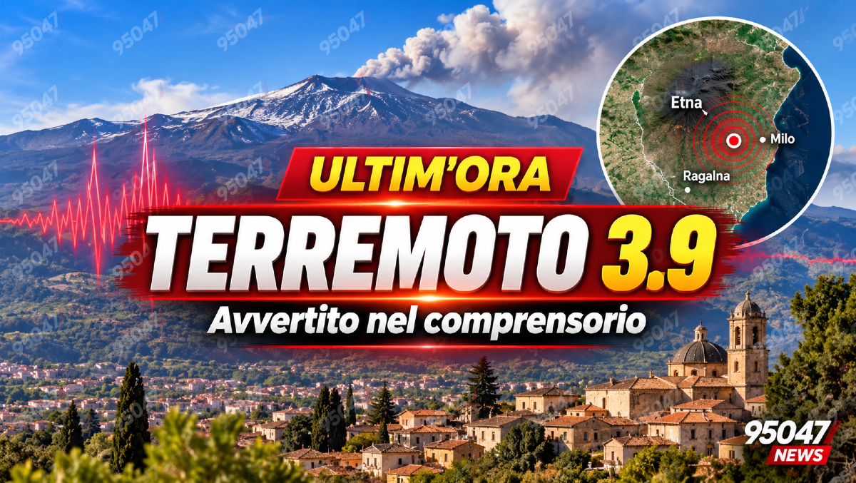 Terremoto sull’Etna di magnitudo 3.9: epicentro vicino Milo, scossa avvertita nel comprensorio - 