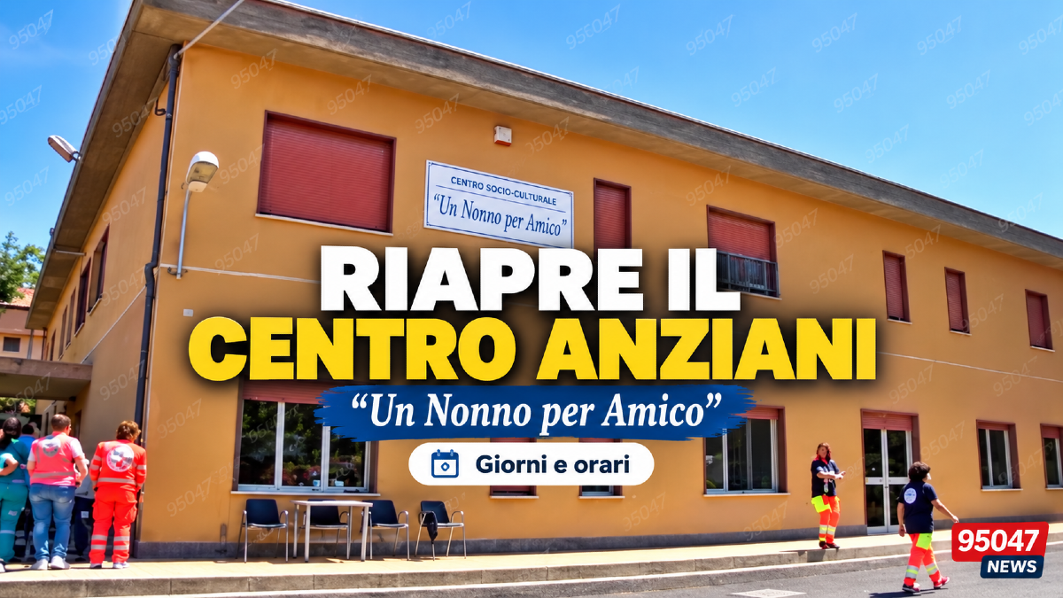 Paternò, riapre il Centro anziani “Un Nonno per Amico”: ecco giorni e orari - 