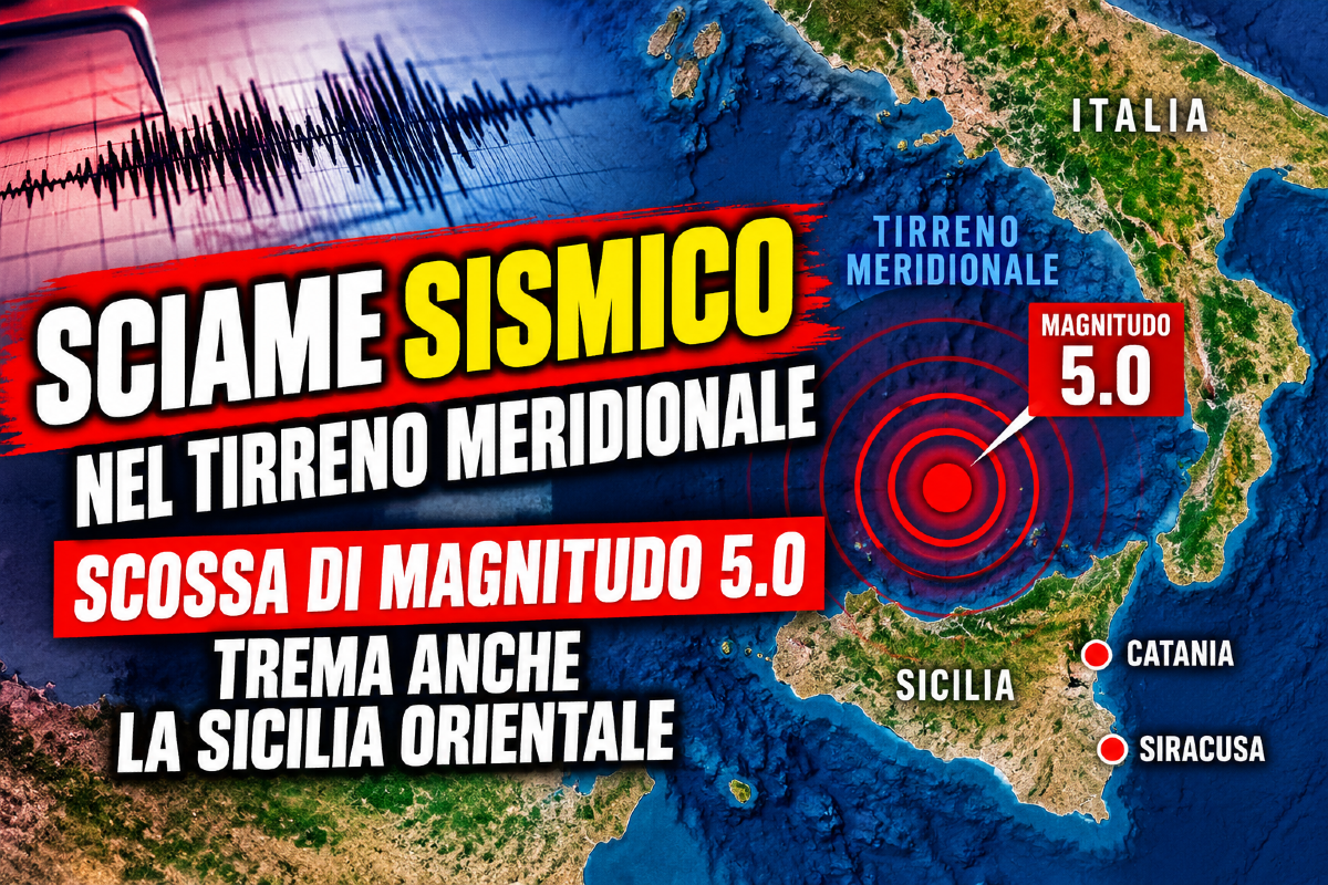 🚨 Sciame sismico nel Tirreno meridionale: scossa di magnitudo 5.0, trema anche la Sicilia orientale - 