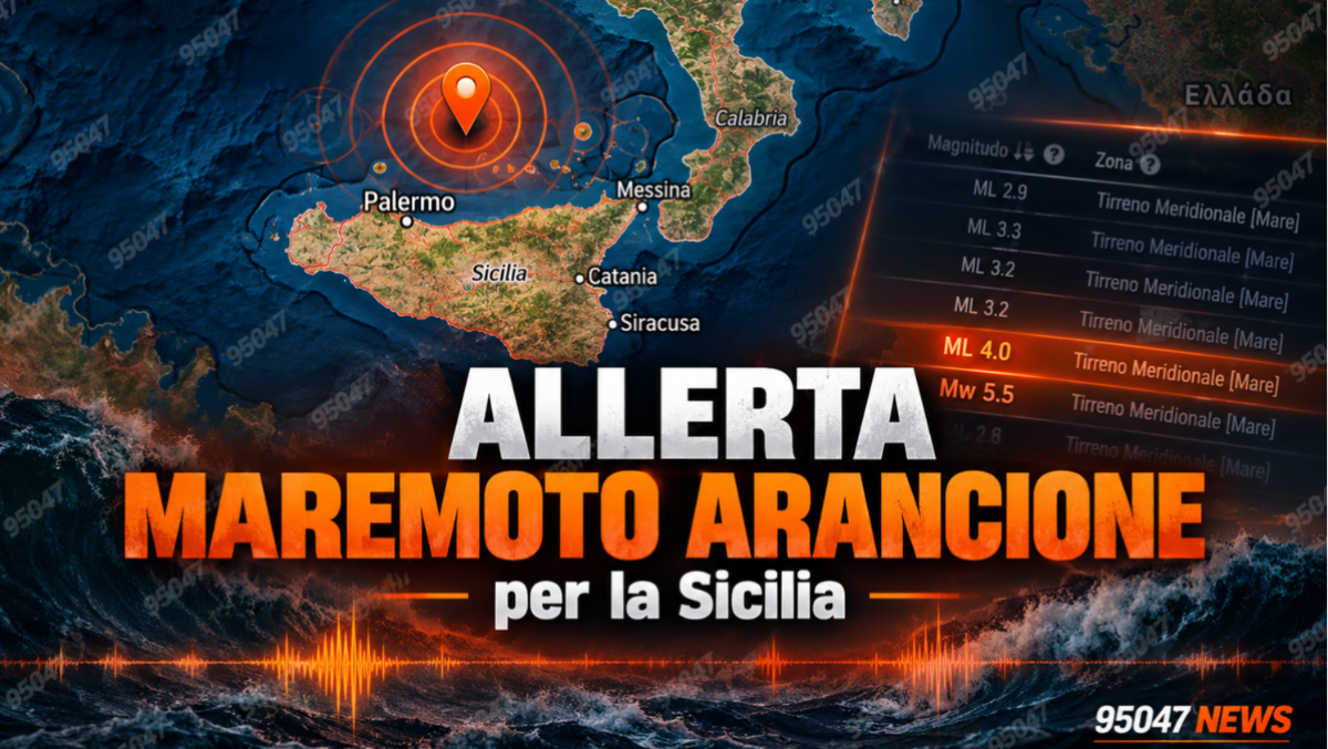 ULTIM’ORA – Allerta maremoto arancione sulla costa tirrenica siciliana dopo il sisma - 