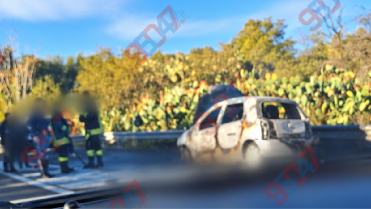 Paura sulla SS 284, Fiat Punto distrutta dalle fiamme: intervengono i Vigili del Fuoco - 